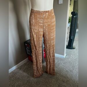 Tan palazzo pants